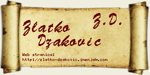 Zlatko Džaković vizit kartica
